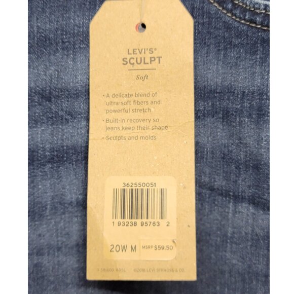 NWT Levi's 711 Mid-Rise Skinny Jeans 20W - Picture 9 of 11